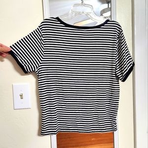 Mossimo Women's Striped Short-Sleeved T-Shirt - Size Medium